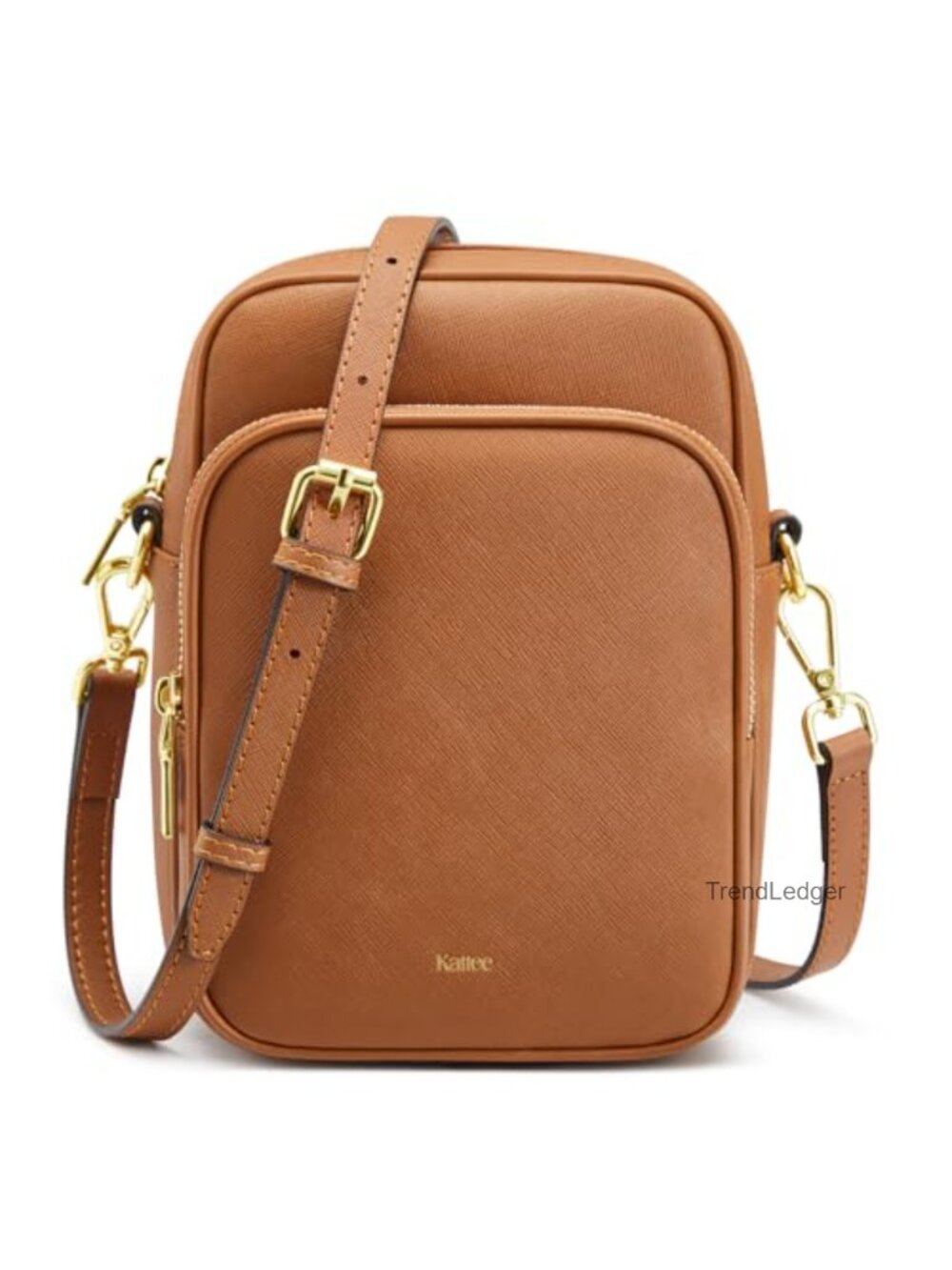 Genuine Leather Crossbody Bag Small Multi Pocket Purse with Card Slots